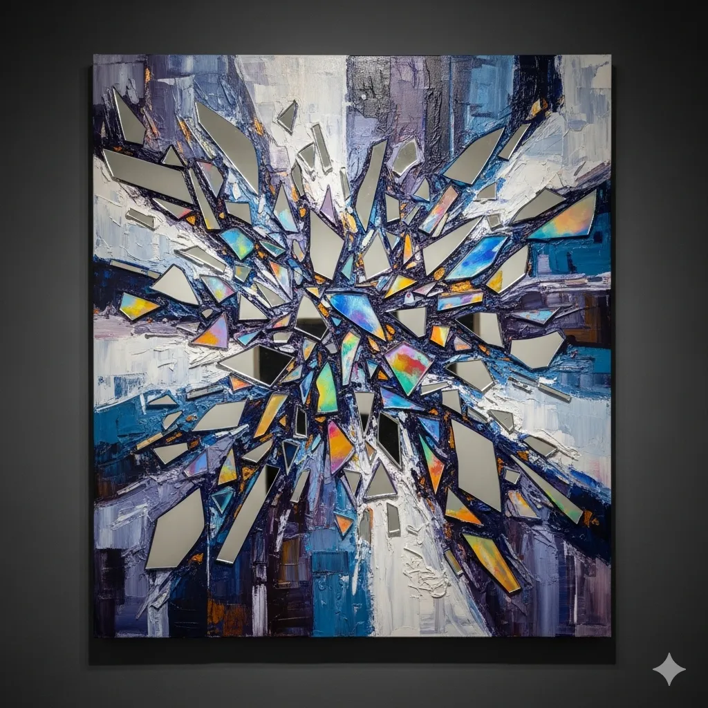 Abstract Art with Mirror Pieces