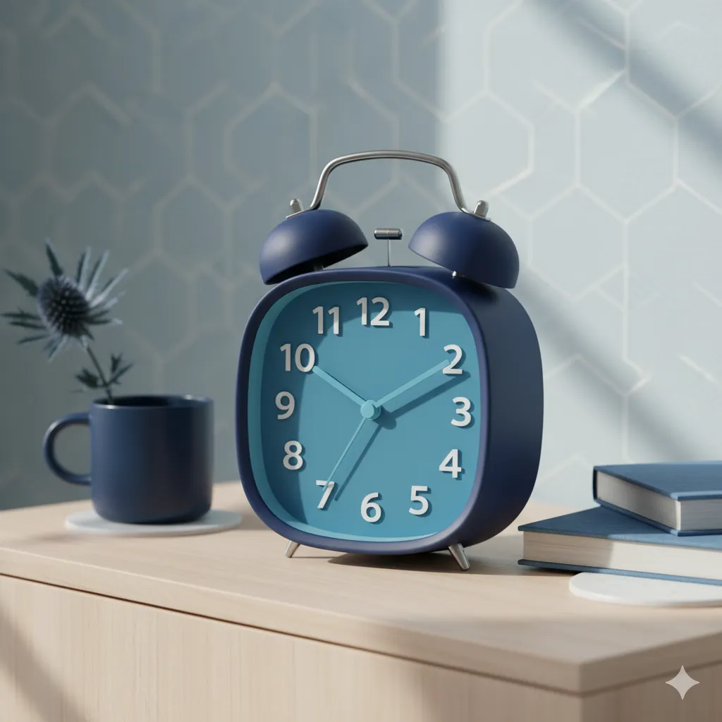 Blue Alarm Clock