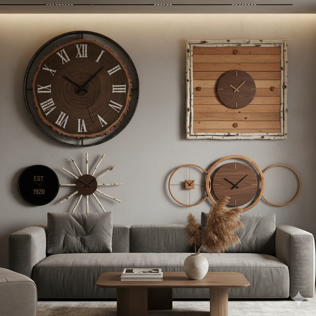 Rustic Wooden Clocks
