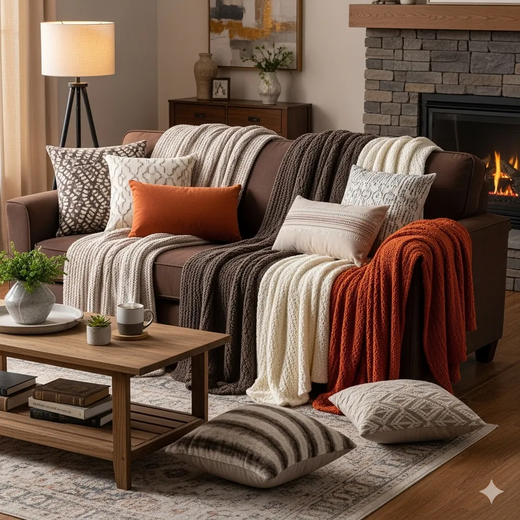 Add Cozy Throw Blankets