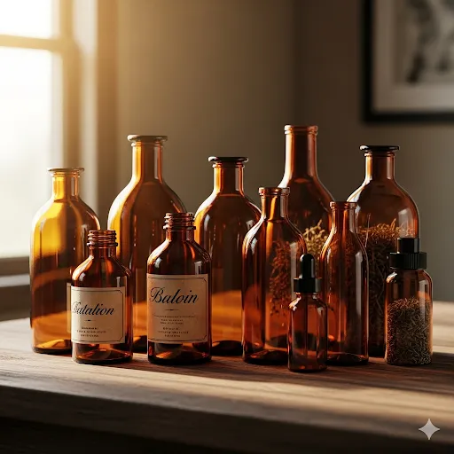 Amber Glass Bottles