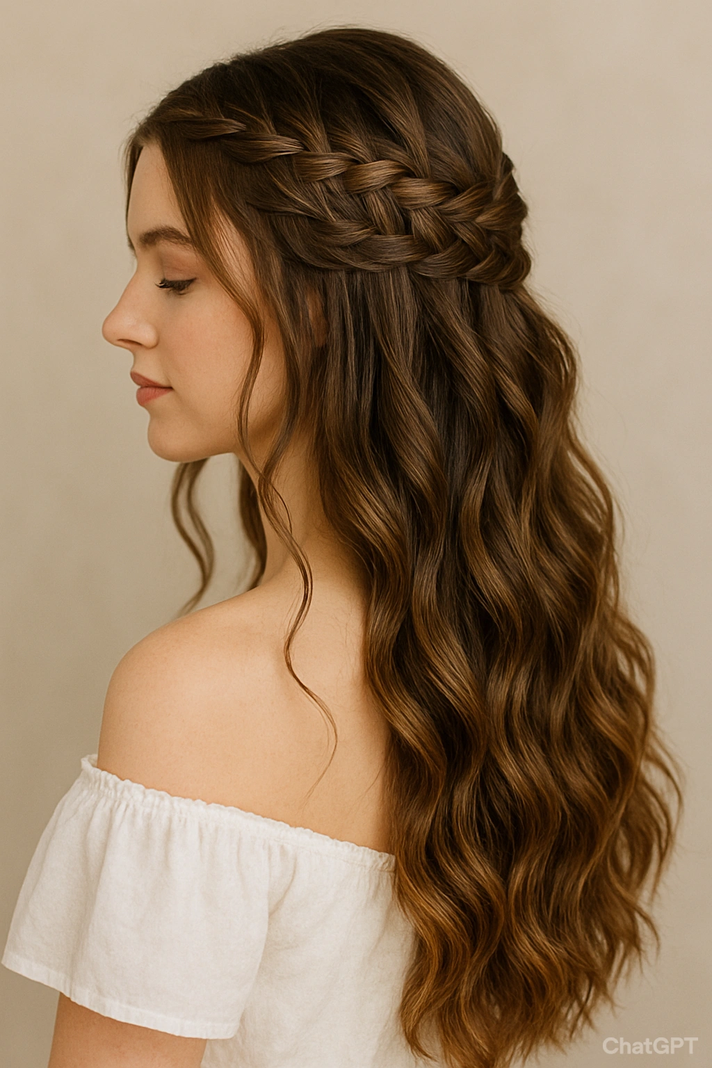 Waterfall Braid for Long Hair