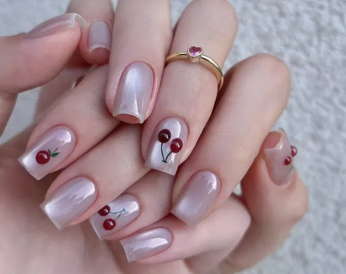 Cherry Tone Nails