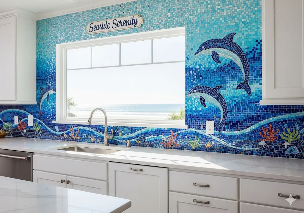 Coastal Aqua Mosaic