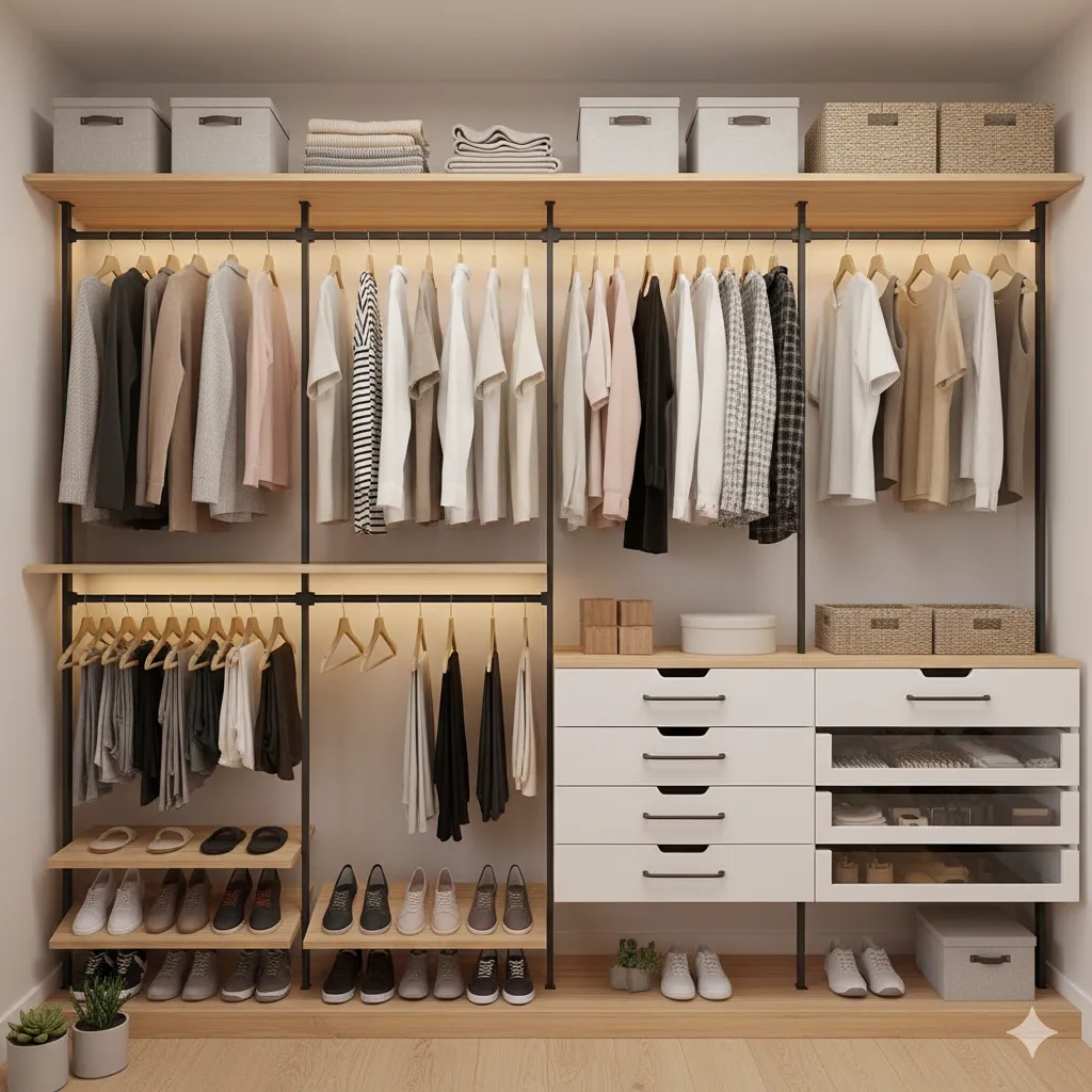 Declutter with a Closet Organizer