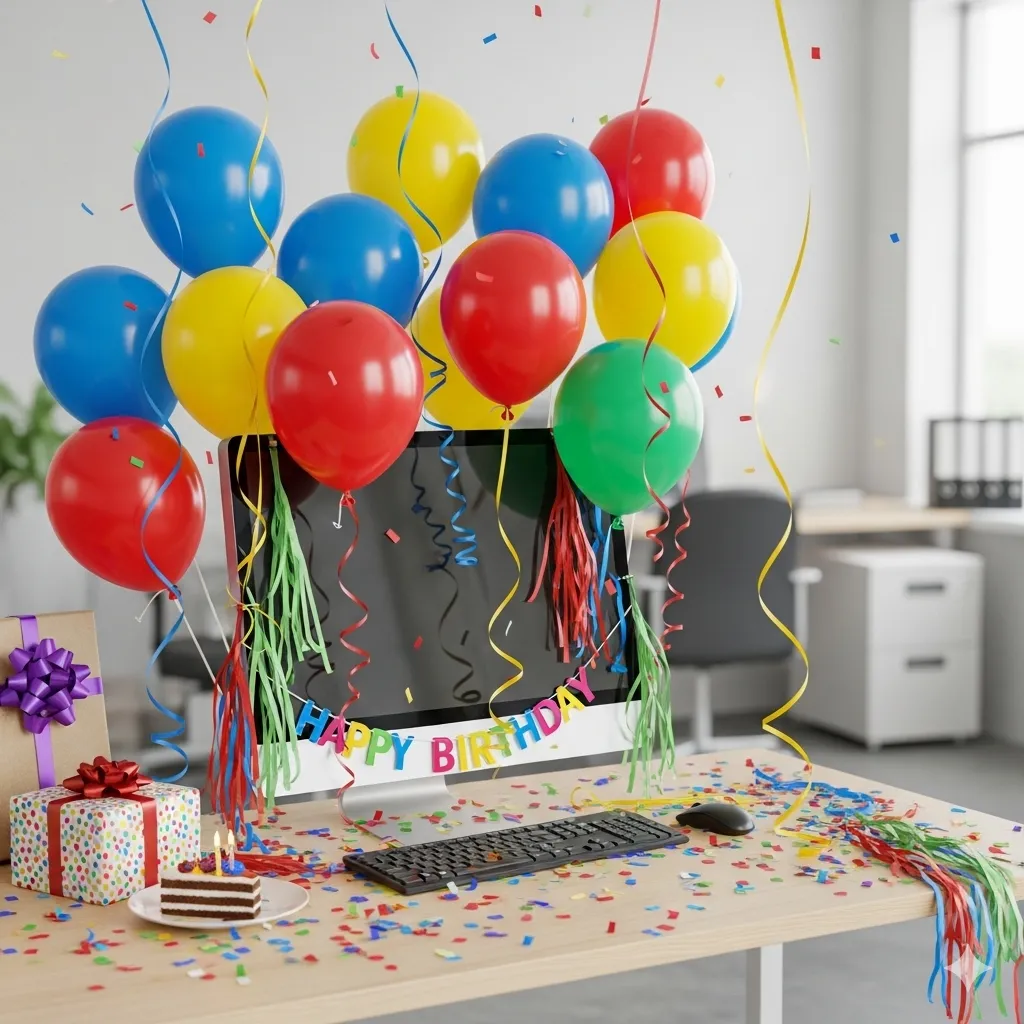 Desk Balloon Surprise