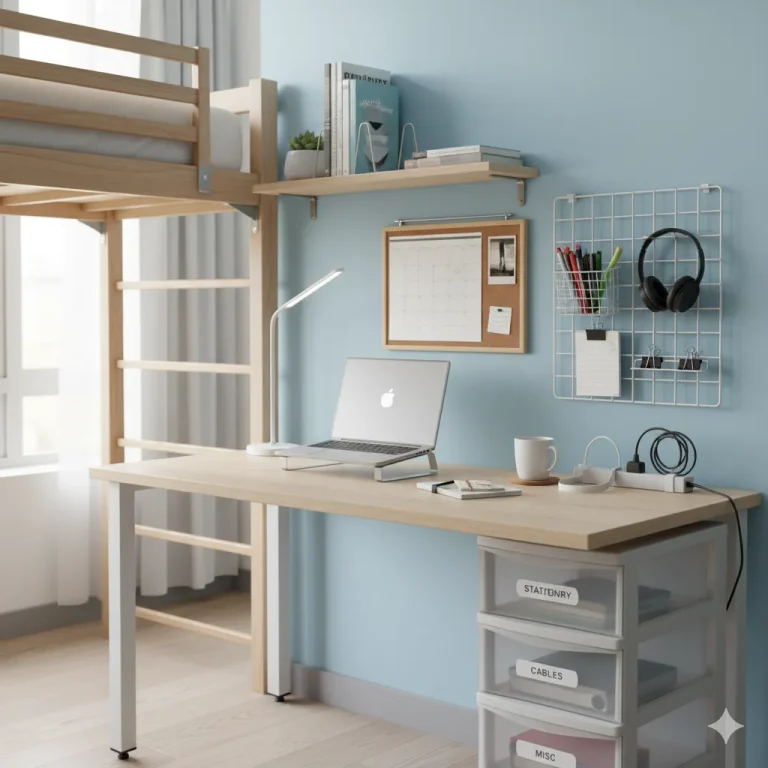 Dorm Desk Organization Ideas