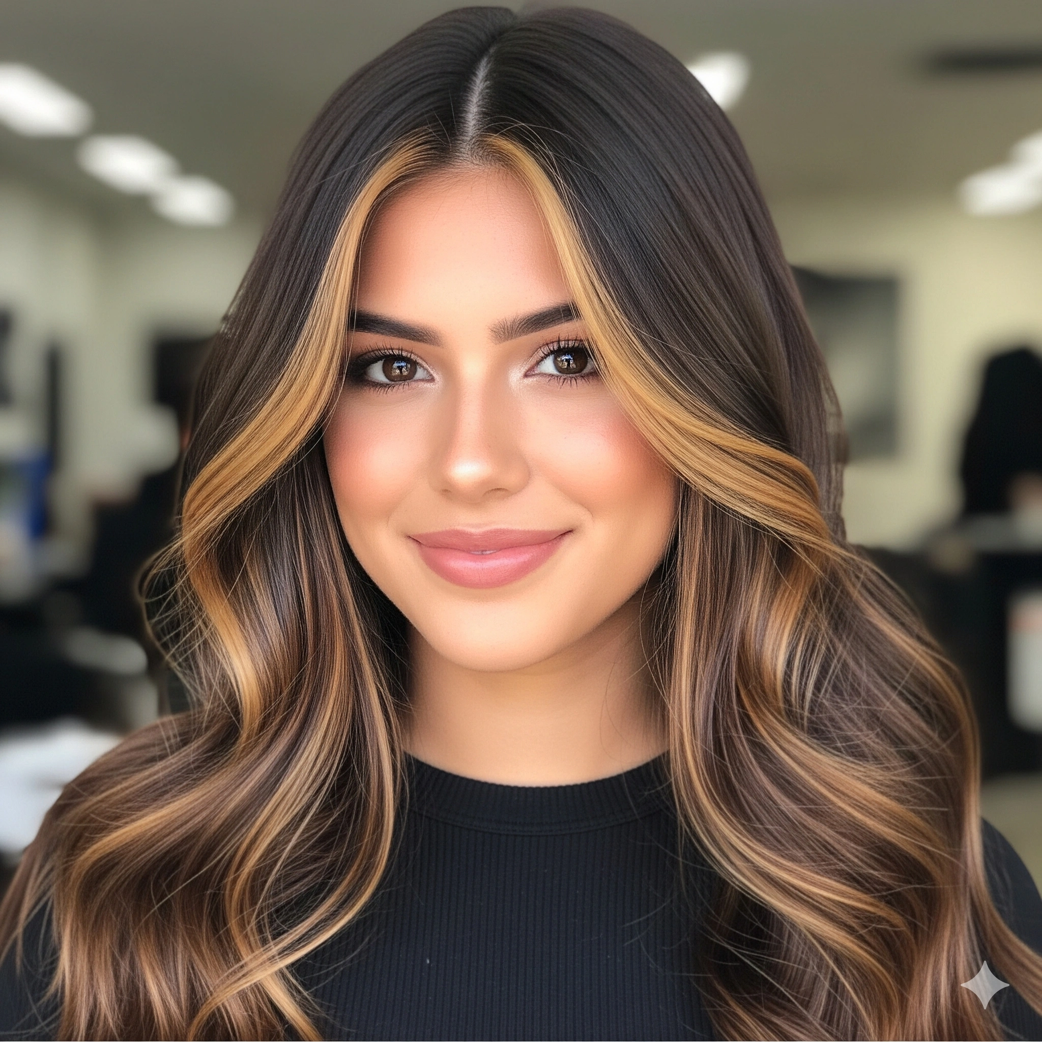 Caramel Highlights on Brown Hair