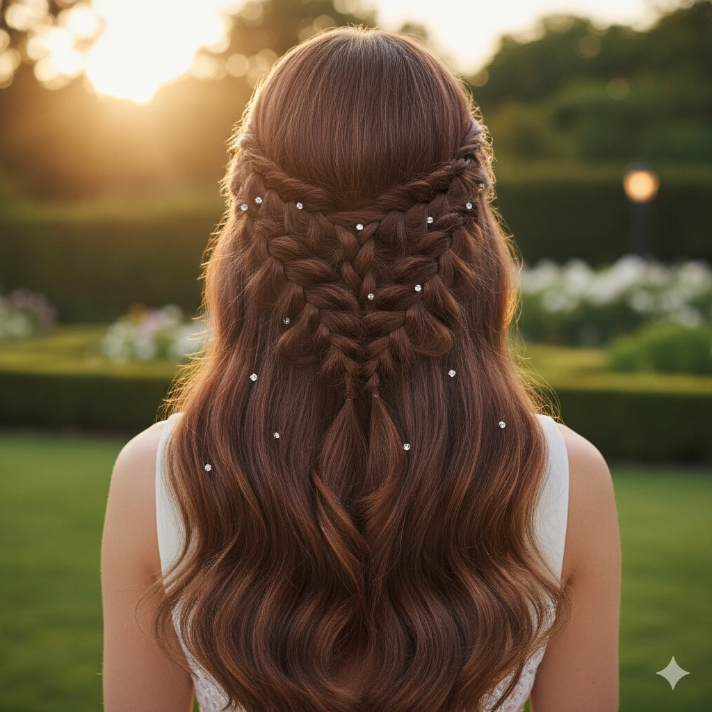 Waterfall Braid for Long Hair