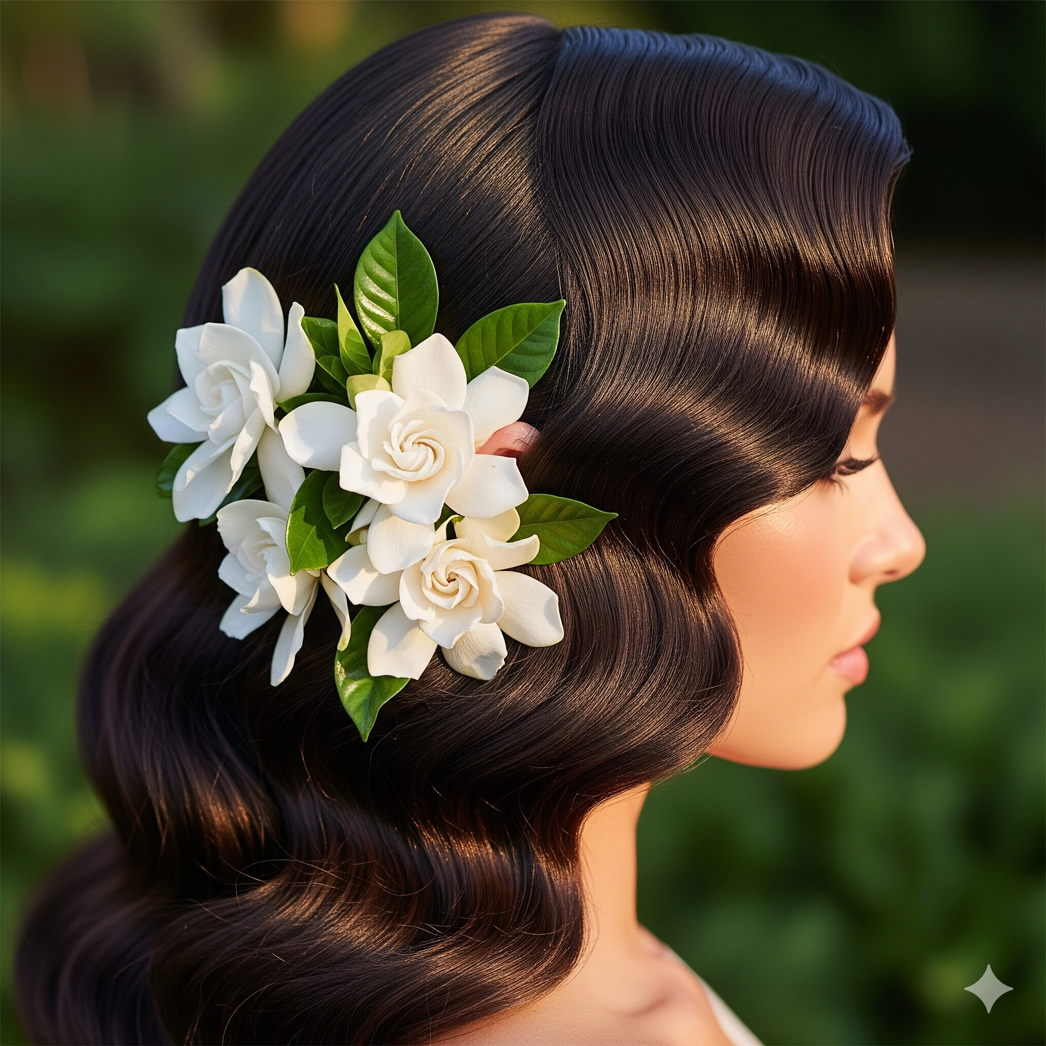 Side-Swept Hairstyles with Flowers
