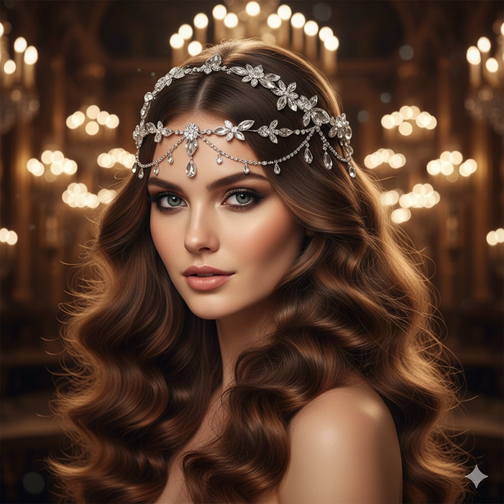 Soft Loose Curls with Middle Parting