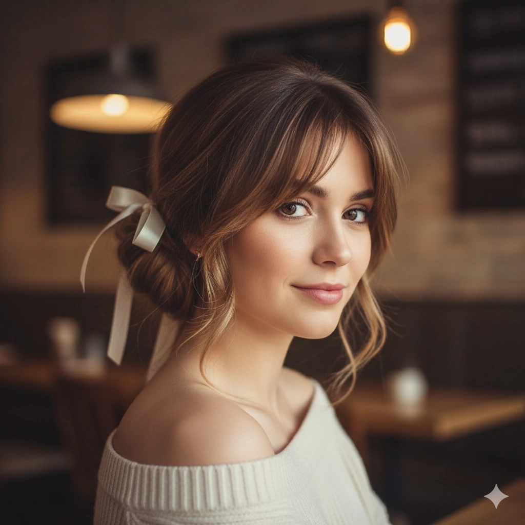 Bun Hairstyles with Bangs