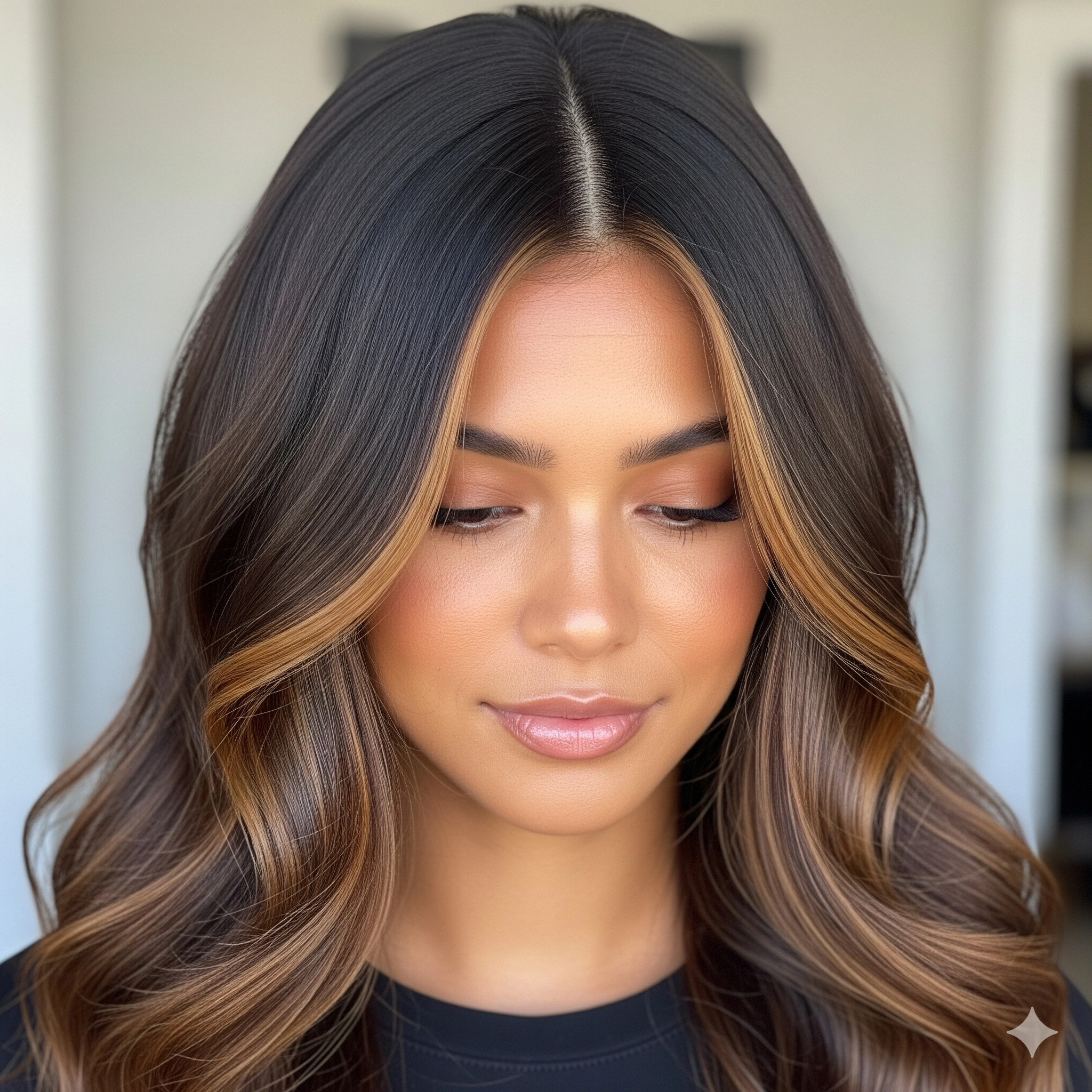 Caramel Highlights on Brown Hair