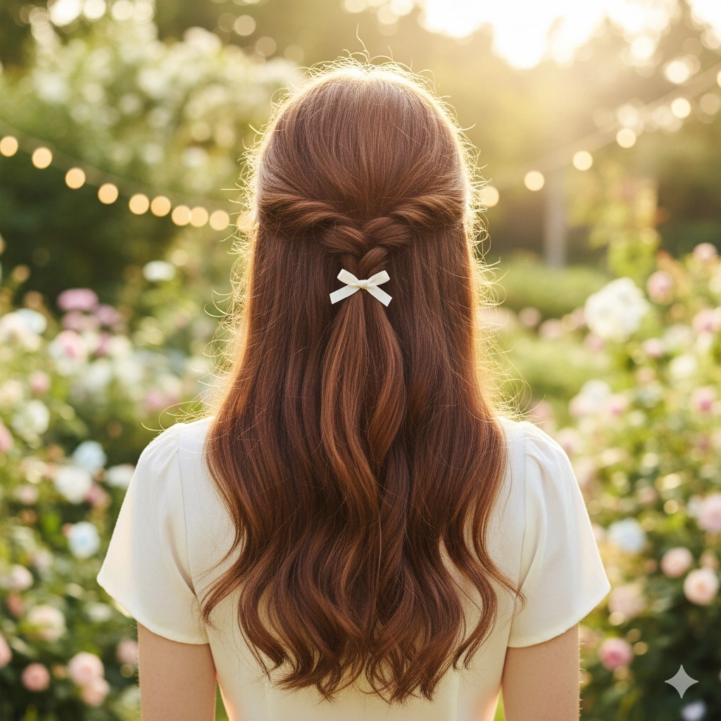 Half-Up Bow Hairstyle