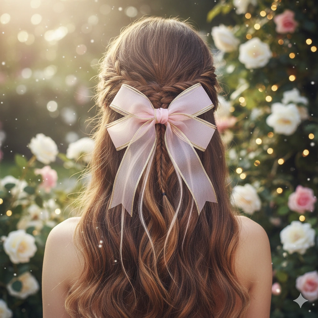 Half-Up Bow Hairstyle