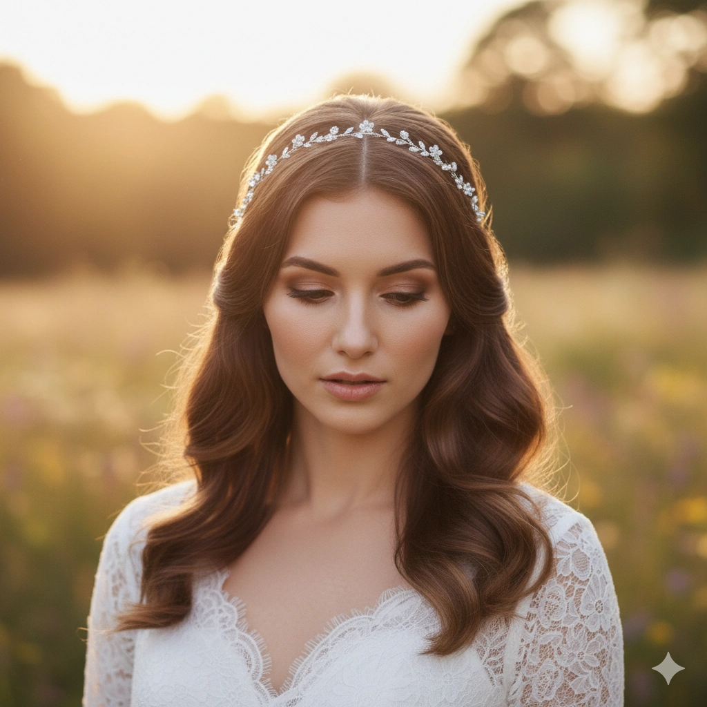 Soft Loose Curls with Middle Parting