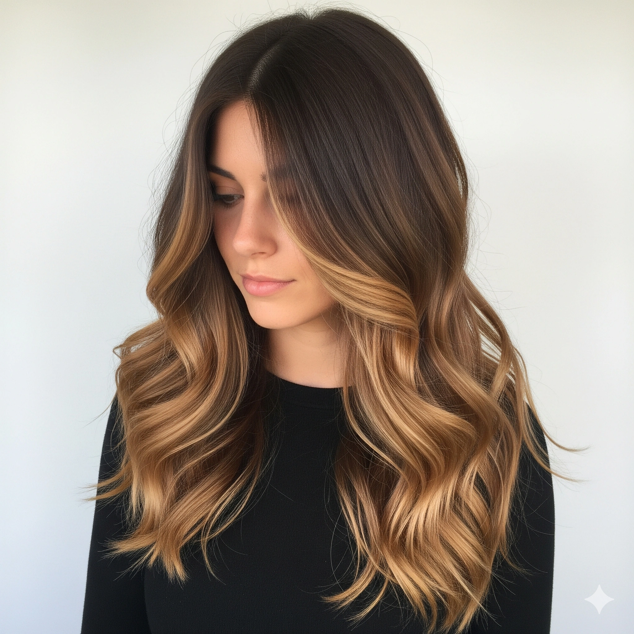 Caramel Highlights on Brown Hair