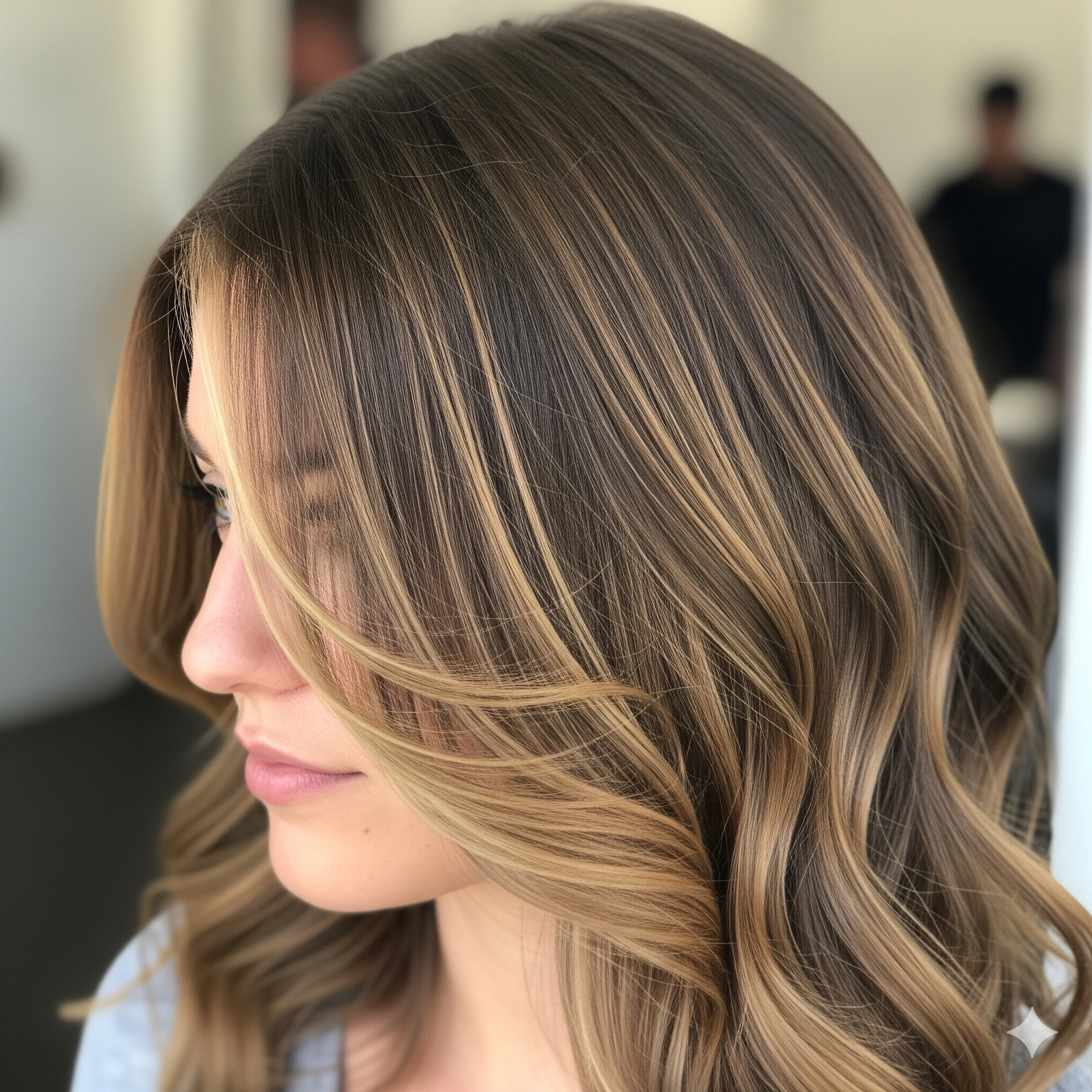 Caramel Highlights on Brown Hair