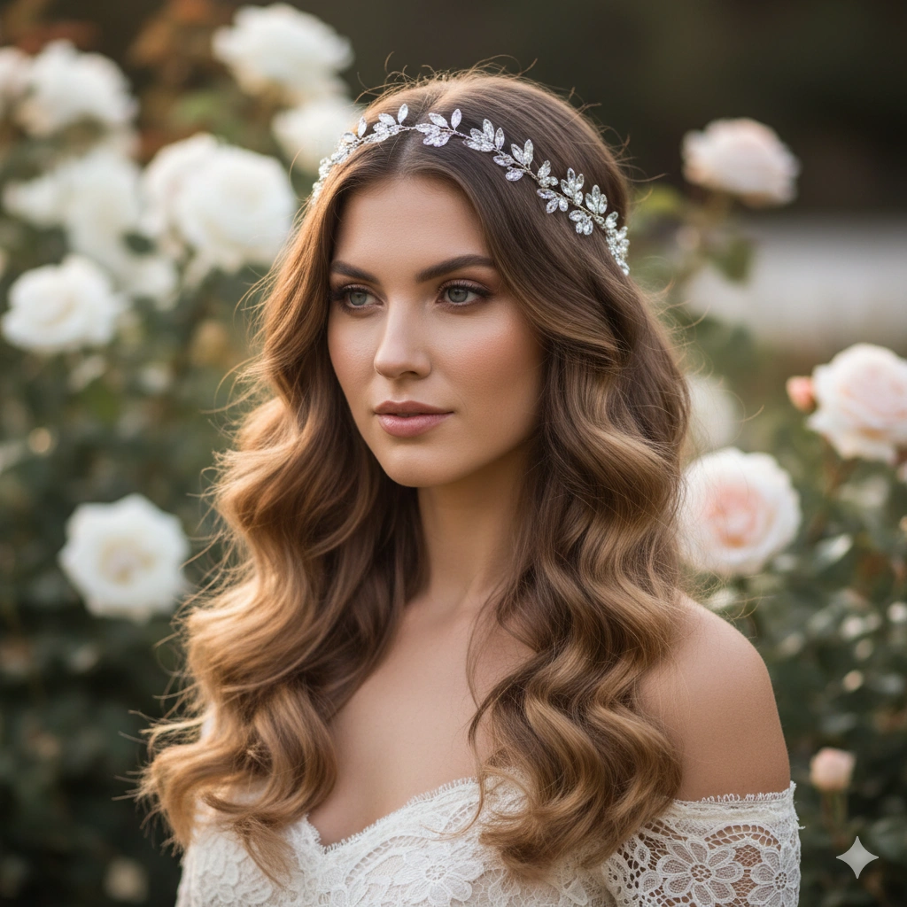 Soft Loose Curls with Middle Parting
