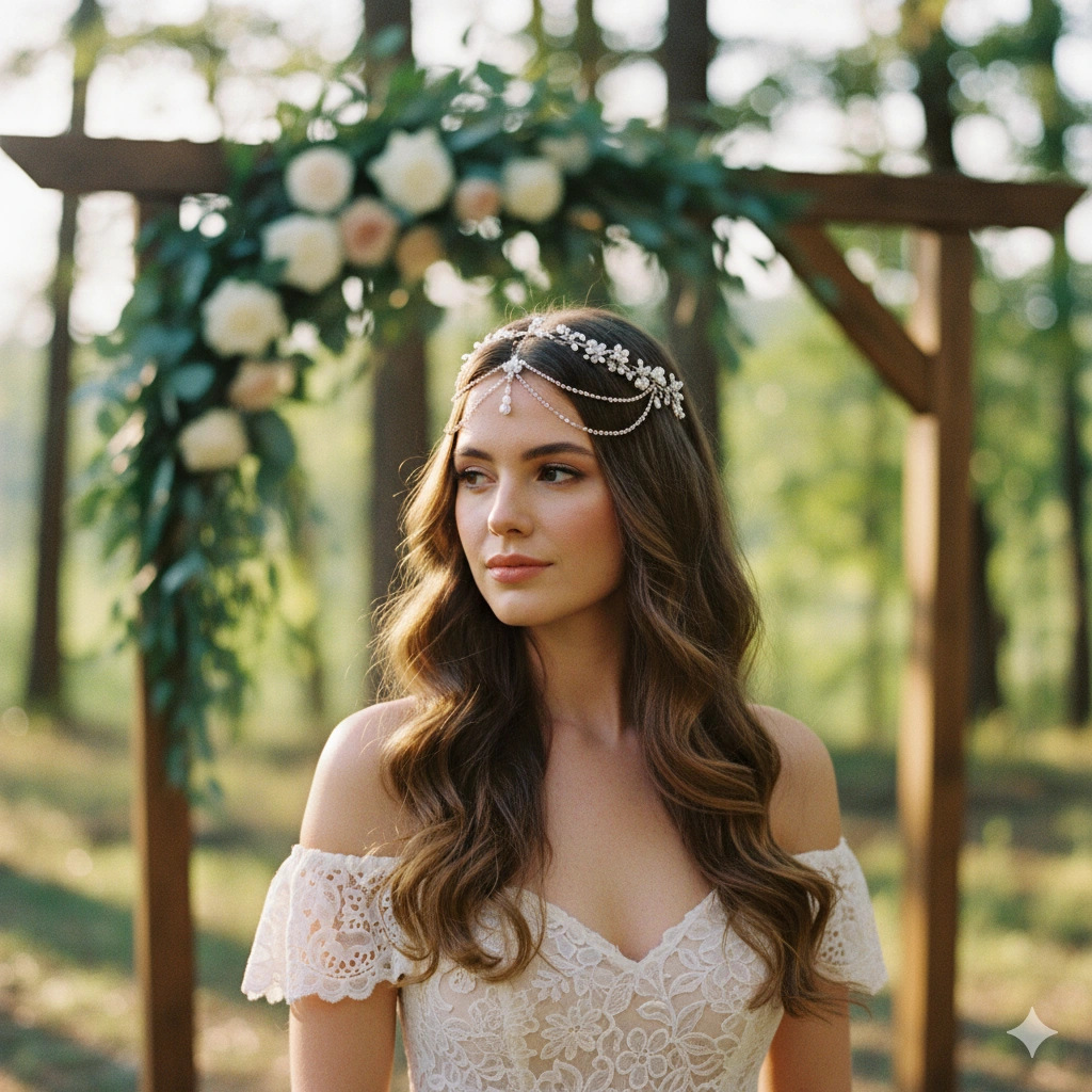 Soft Loose Curls with Middle Parting