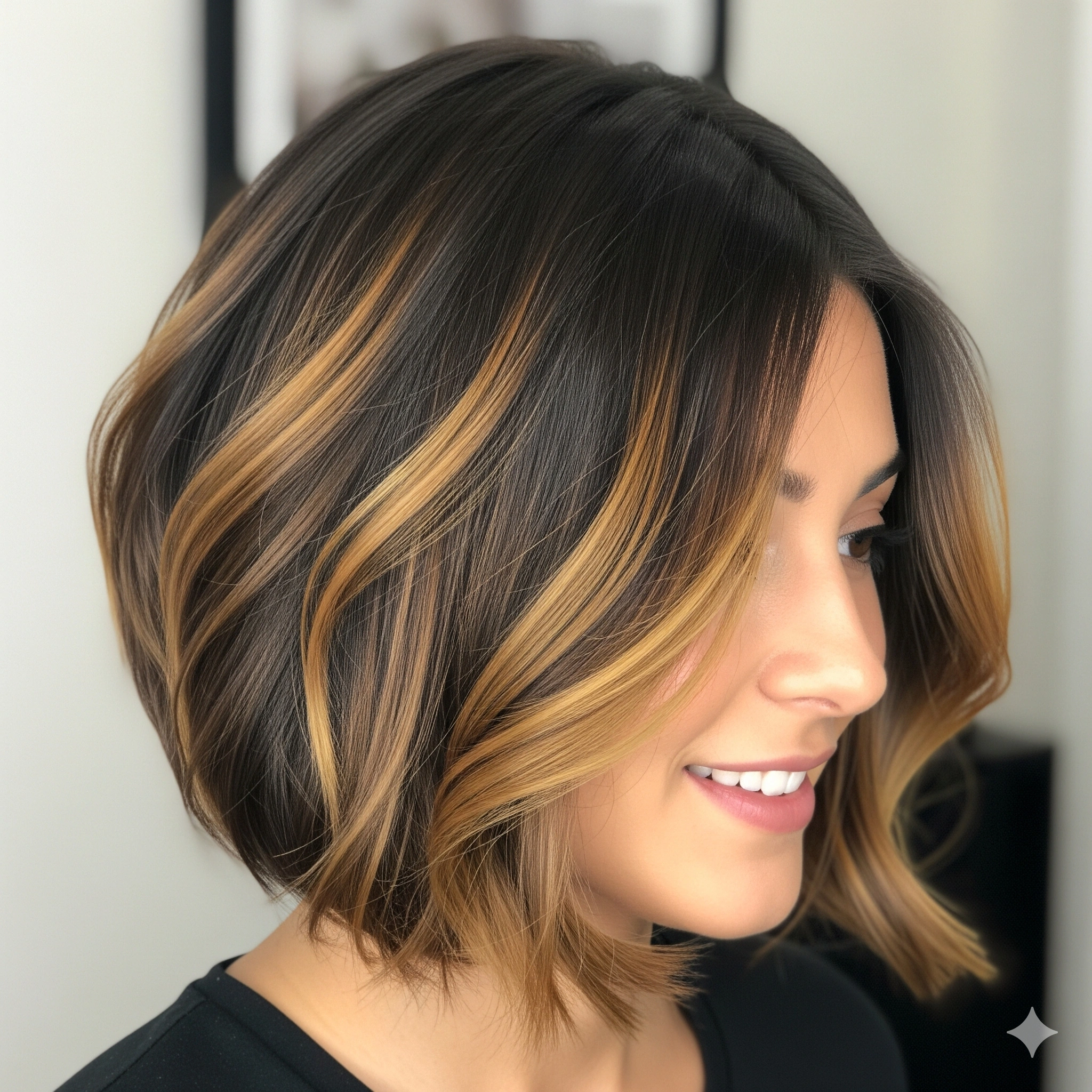 Caramel Highlights on Brown Hair