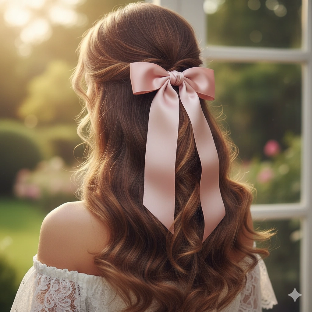 Half-Up Bow Hairstyle