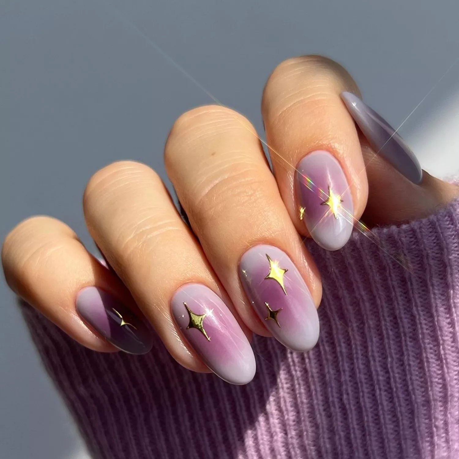Tropical Dusk Aura Nails