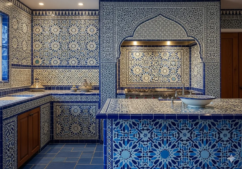 Moroccan-Style Blue Mosaic