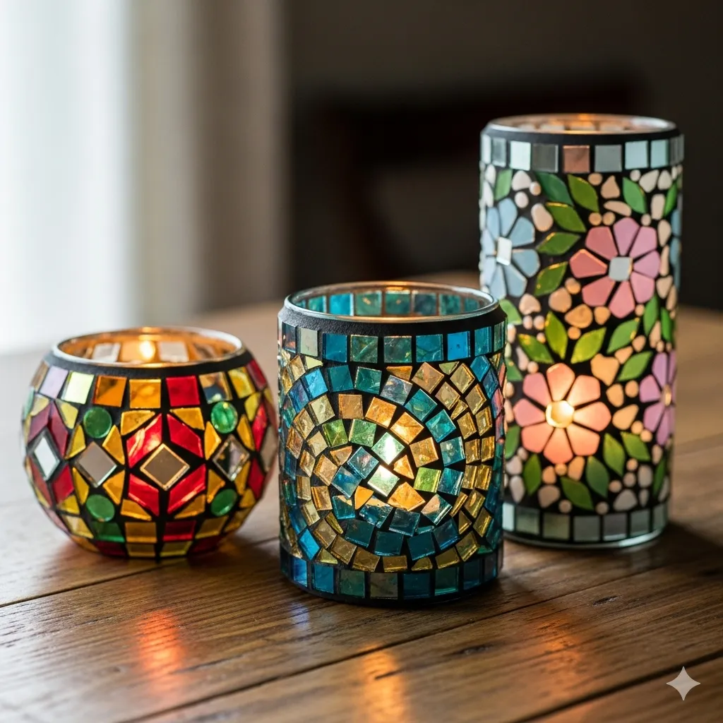 Mosaic Candle Holders