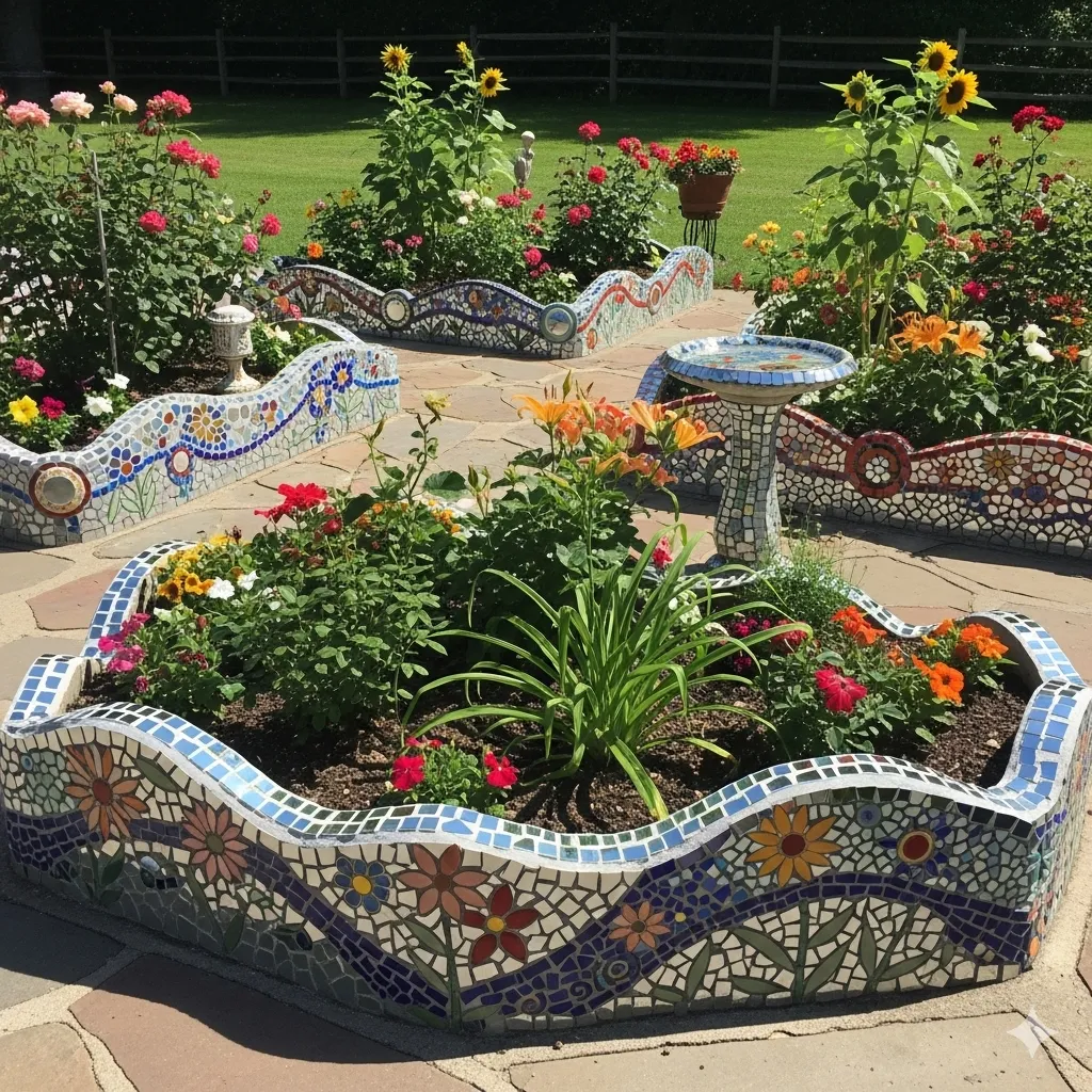 Mosaic Garden Borders
