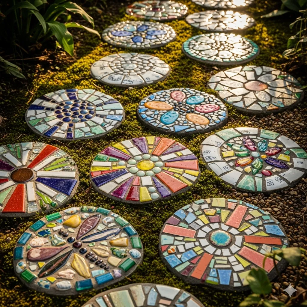 Mosaic Garden Stepping Stones