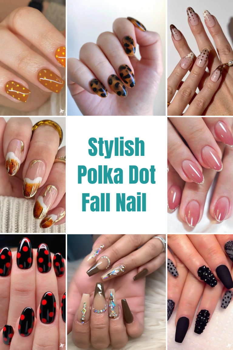 Top 16 Stylish Polka Dot Fall Nail Looks for Autumn Inspiration