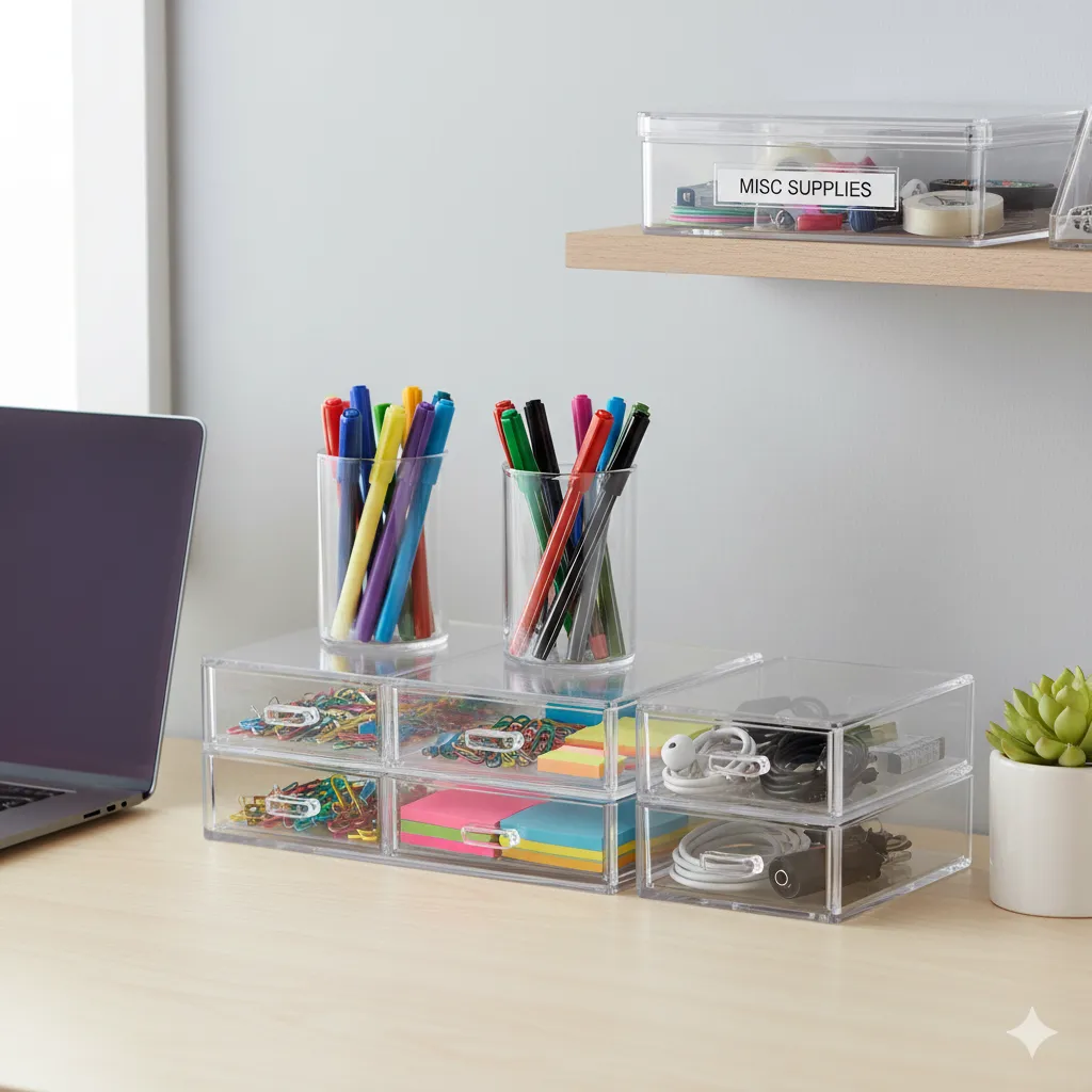 Store Supplies in Clear Containers