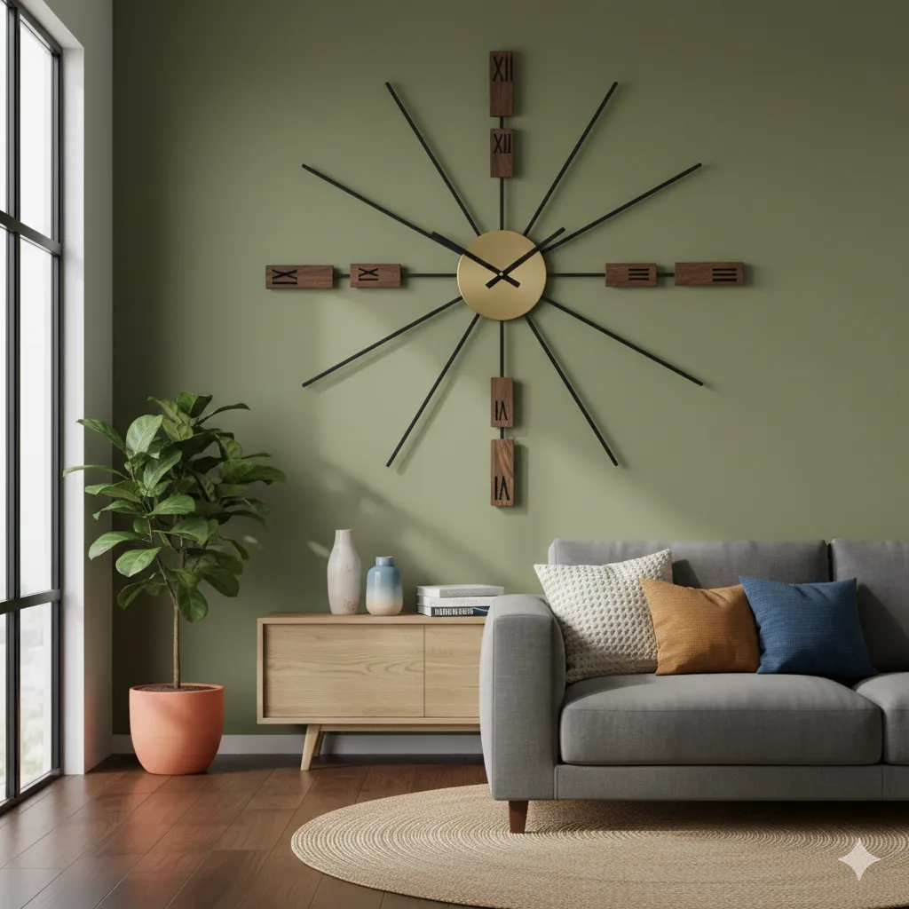 Stylish Wall Clock Decor Living Room