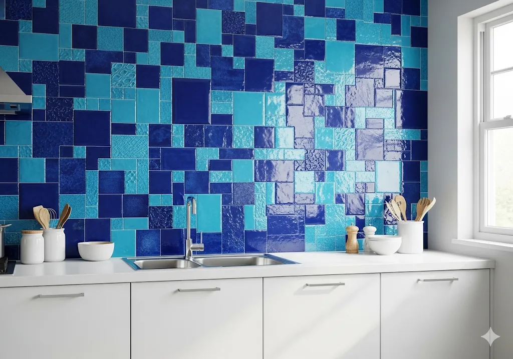 Textured Blue Mosaic