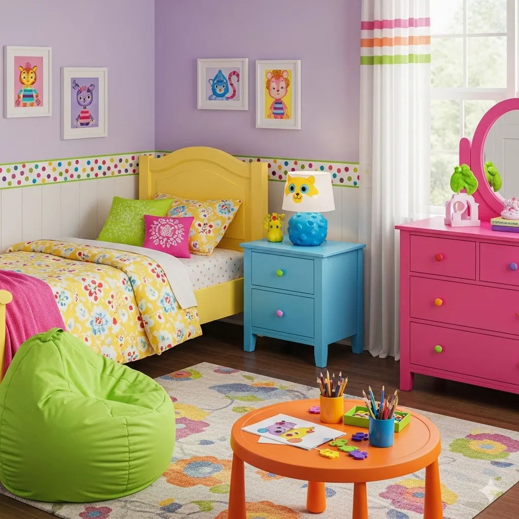 Use Vibrant Furniture Pieces