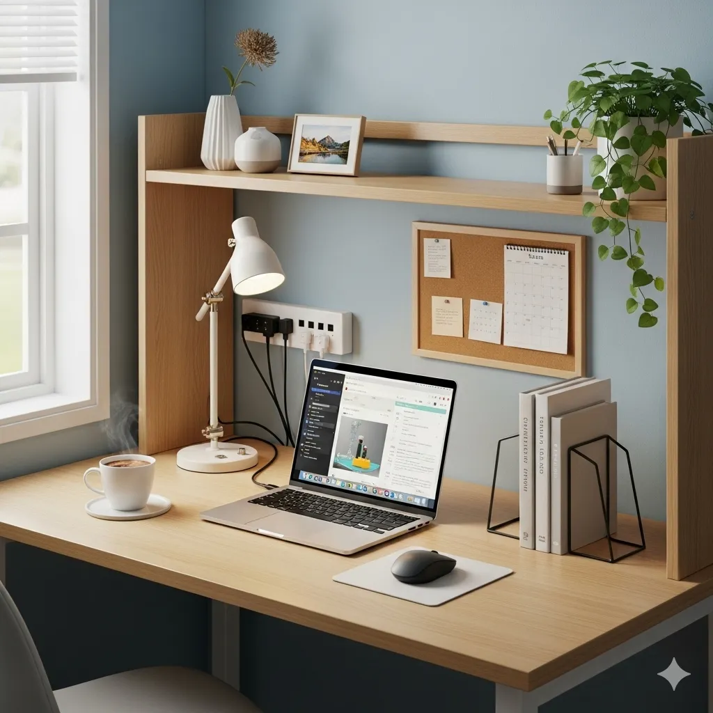 Use a Desk Hutch or Shelf