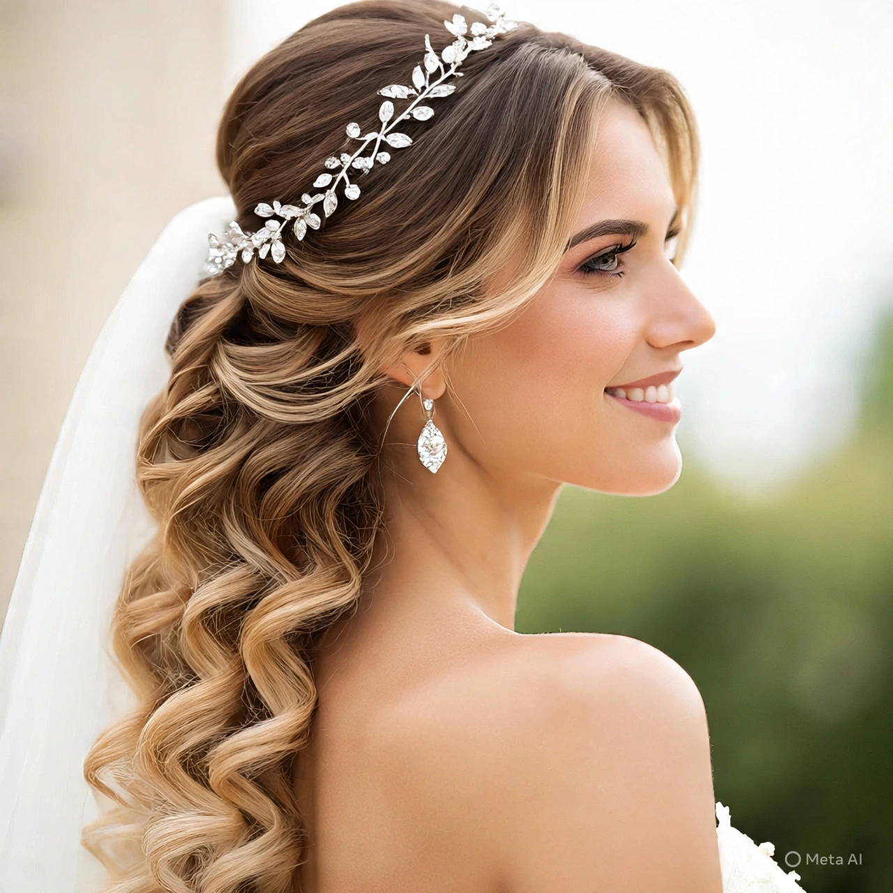 Soft Loose Curls with Middle Parting