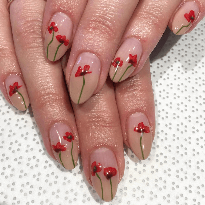 Floral Birthday Nails