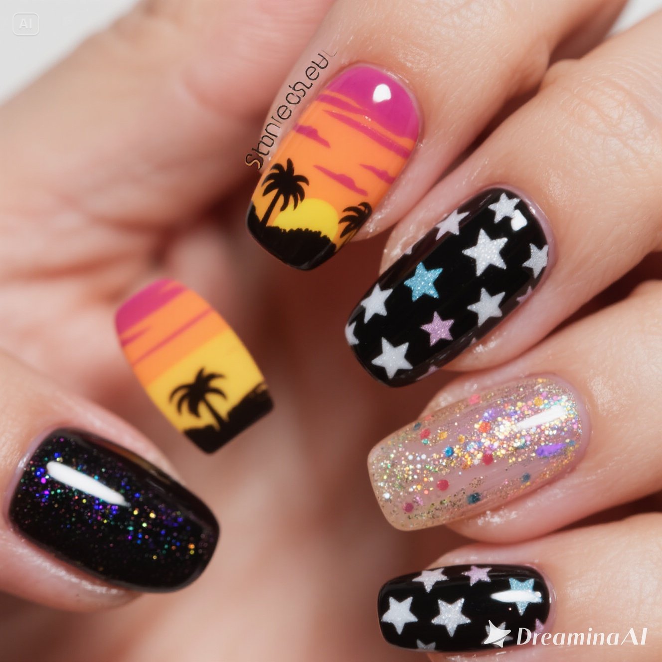 Sunset Nails