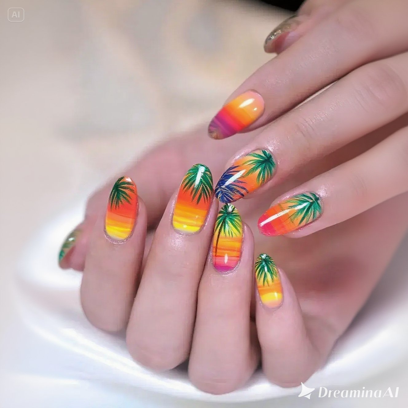 Sunset Nails
