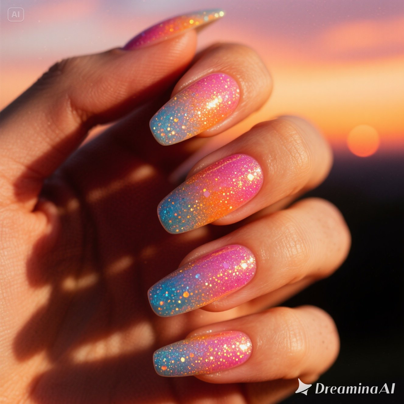 Sunset Nails