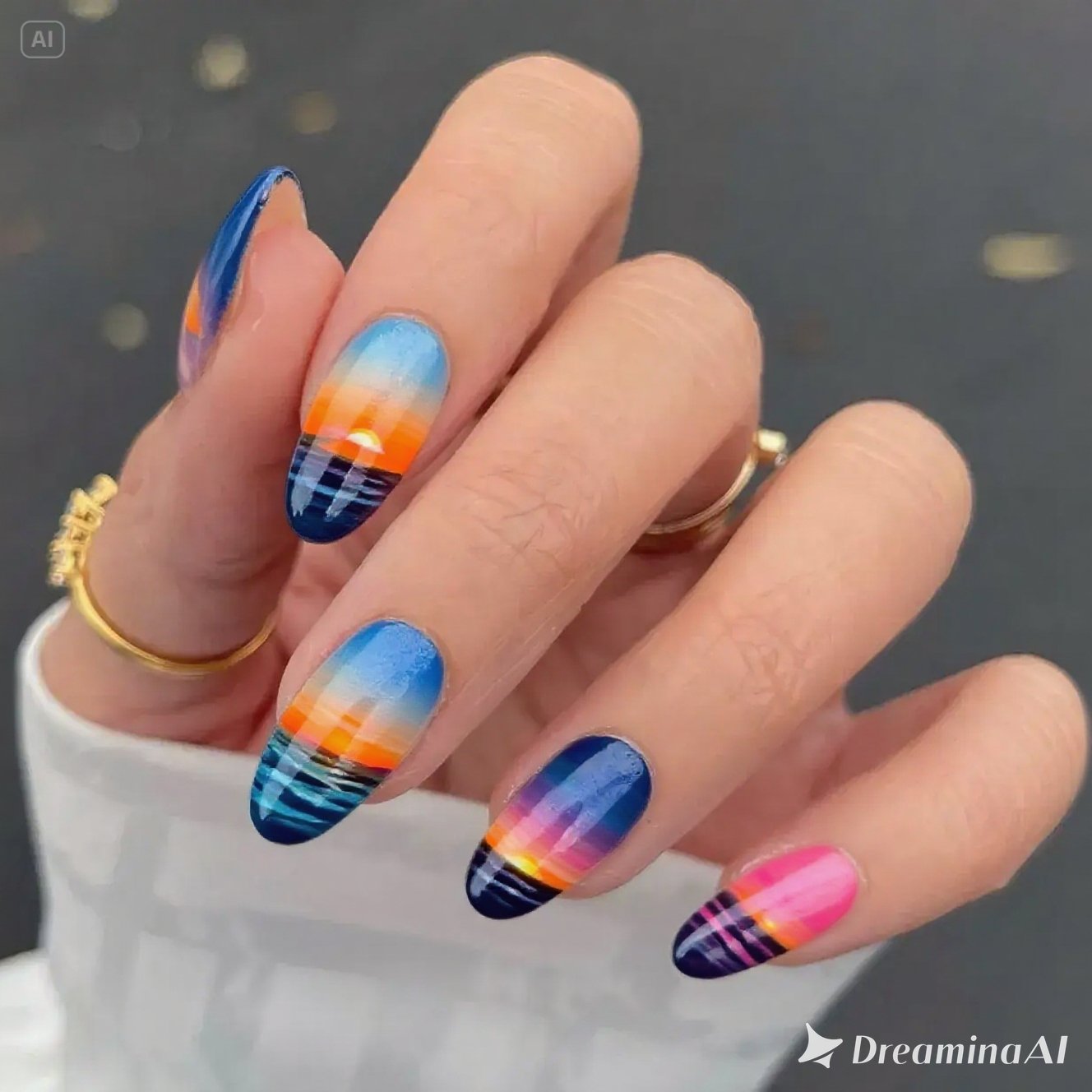 Sunset Nails