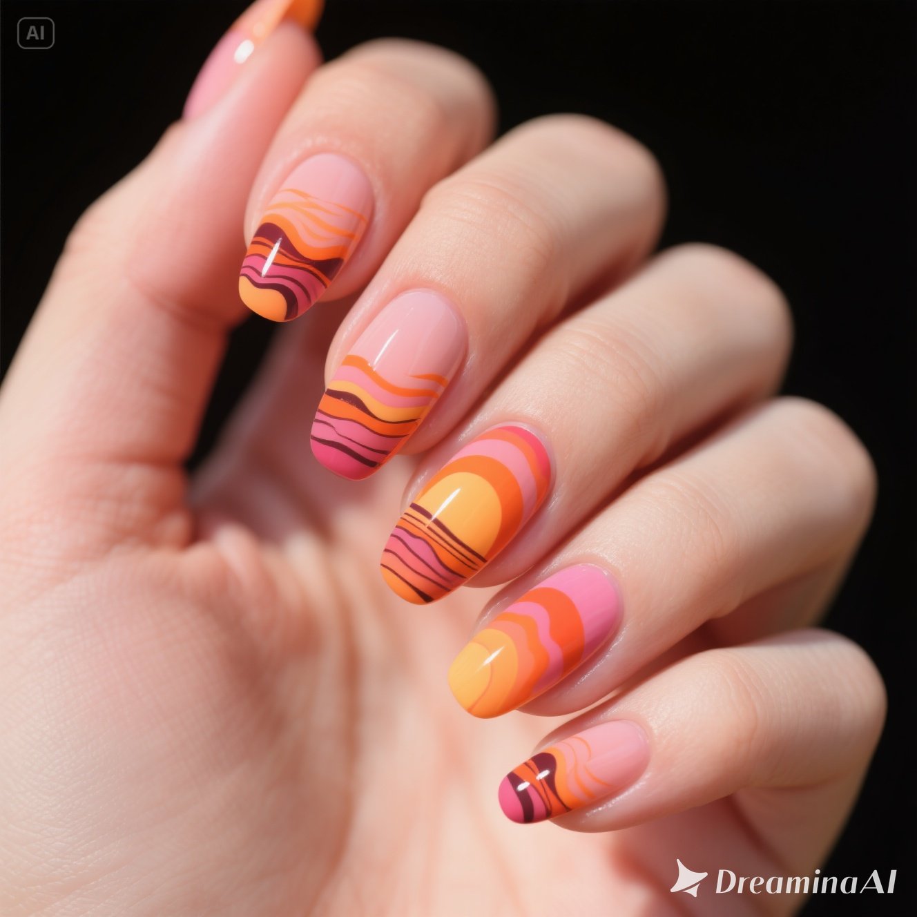 Sunset Nails