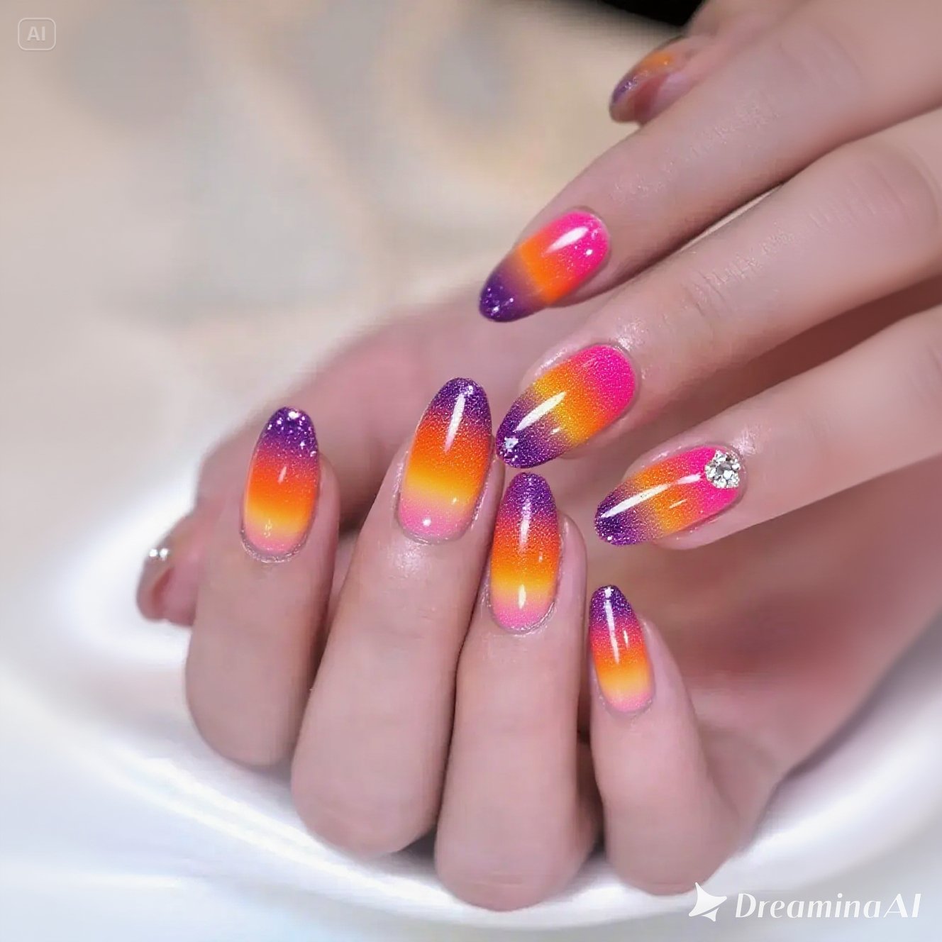 Sunset Nails
