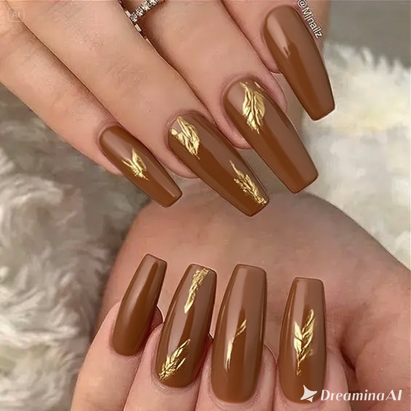 Caramel Mist Nails