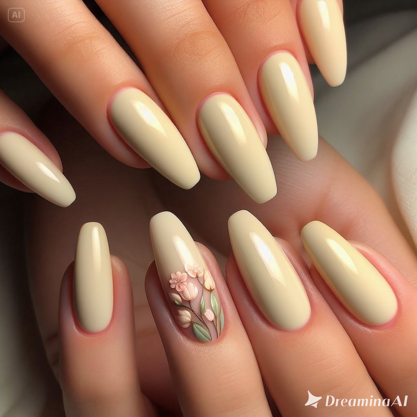 Golden Breeze Ombre Nails