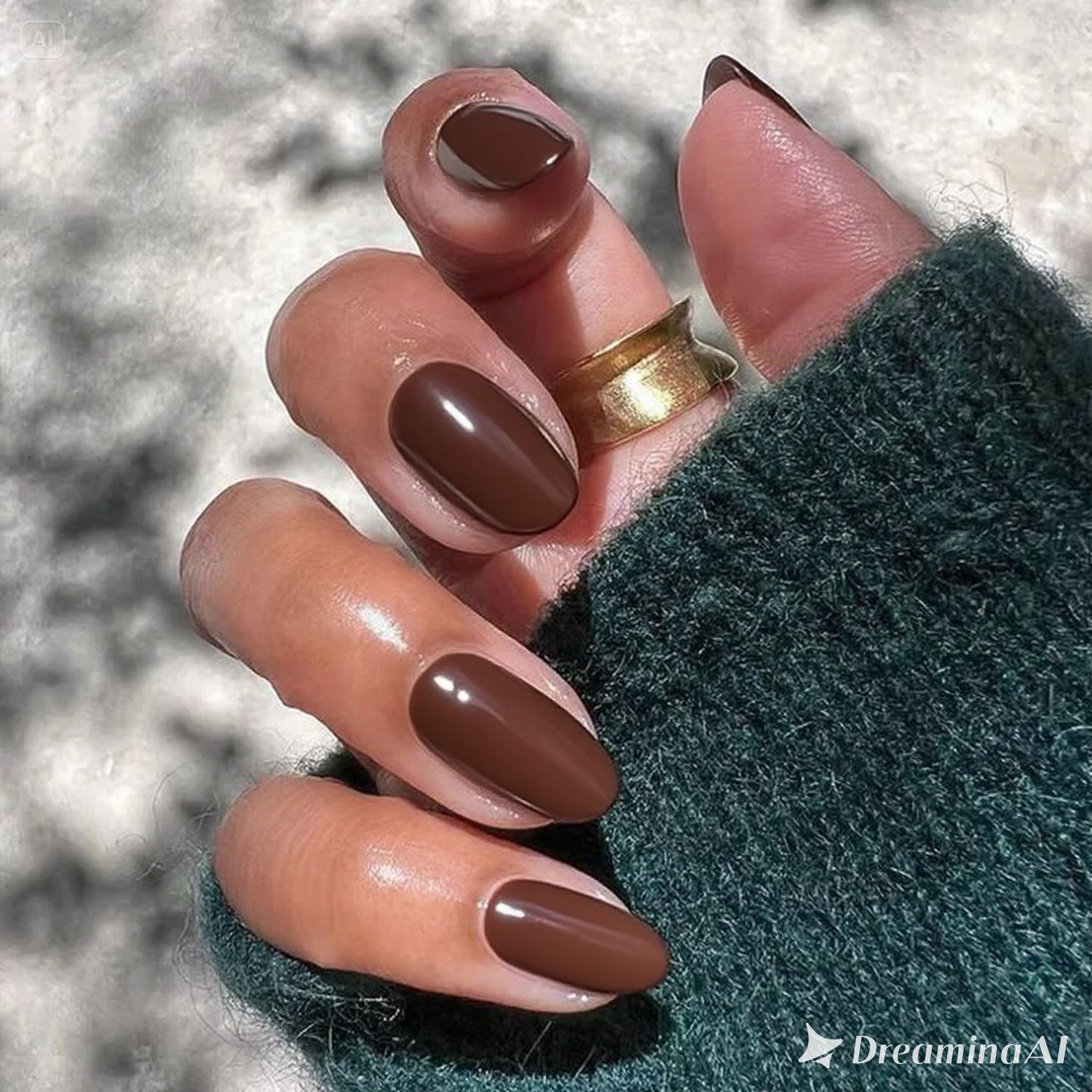 Espresso Brown Nails