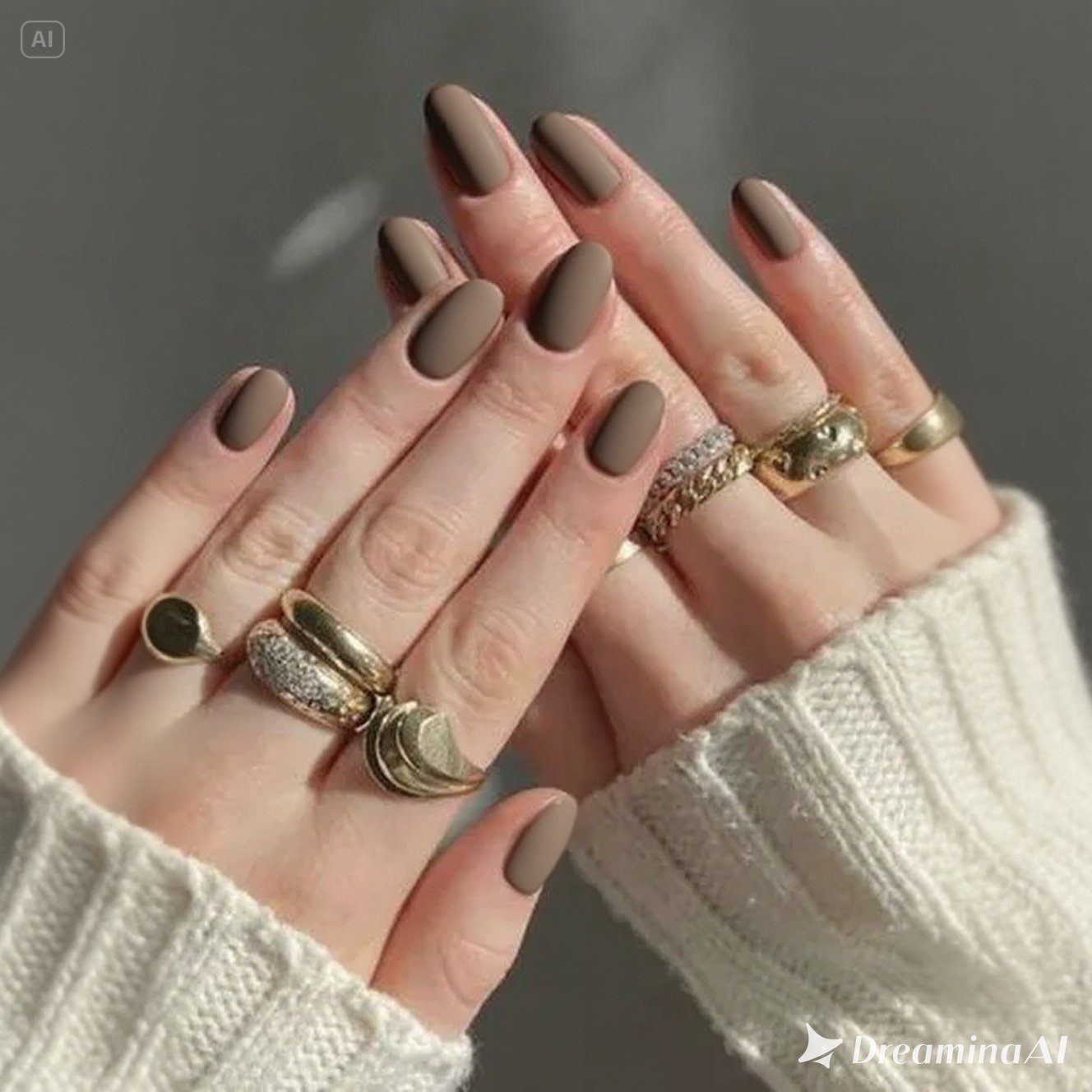 Espresso Brown Nails