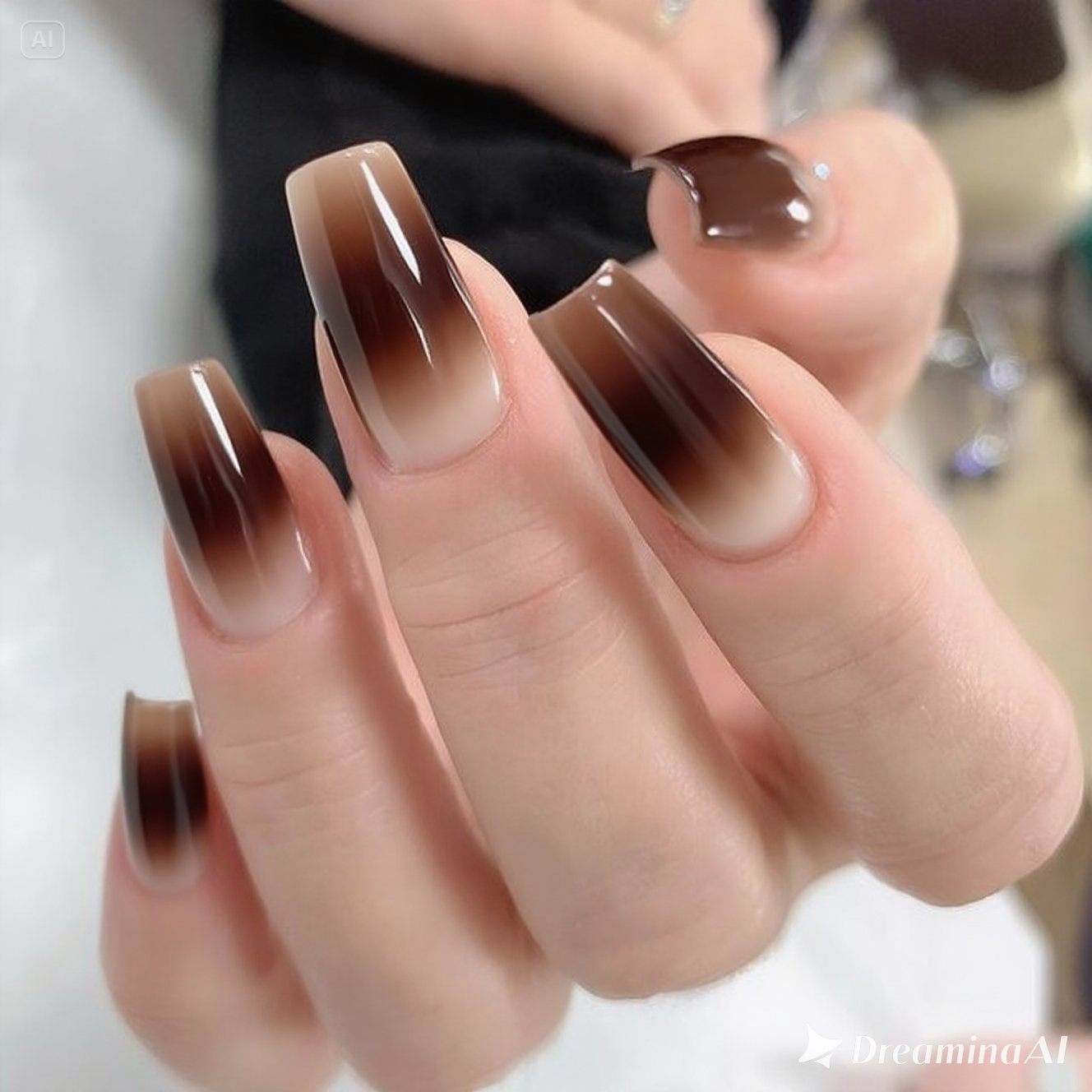 Espresso Brown Nails